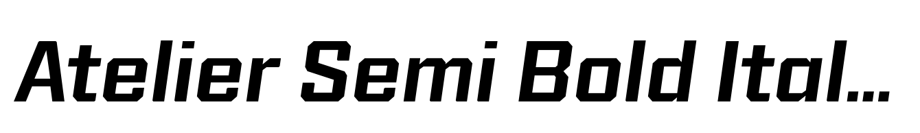 Atelier Semi Bold Italic
